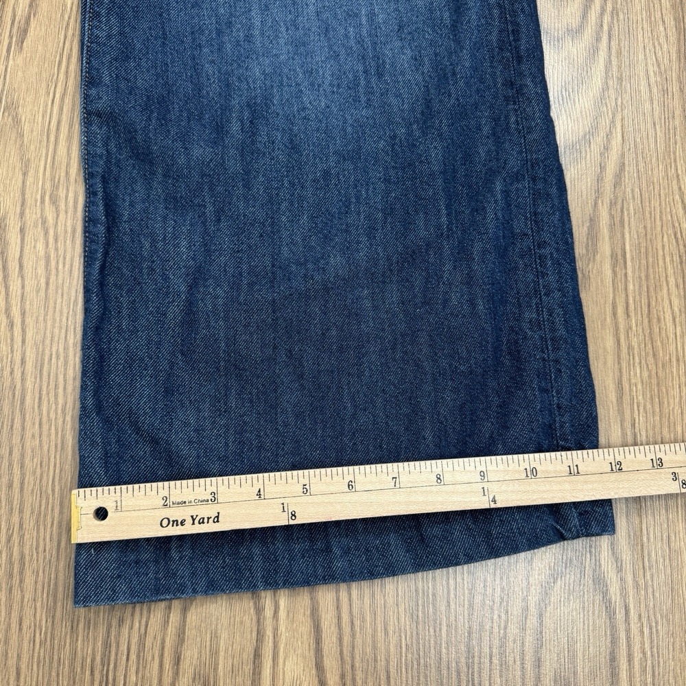 Banana Republic Jeans Womens 28 Blue Wide Leg Trouser Classic Dark Wash Denim - Picture 12 of 12